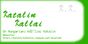 katalin kallai business card